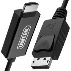 Kabel Unitek DisplayPort - HDMI 1.8m czarny (Y-5118CA BOX)