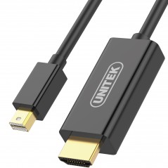 Kabel Unitek DisplayPort Mini - HDMI 1.8m czarny (Y-6357) 3